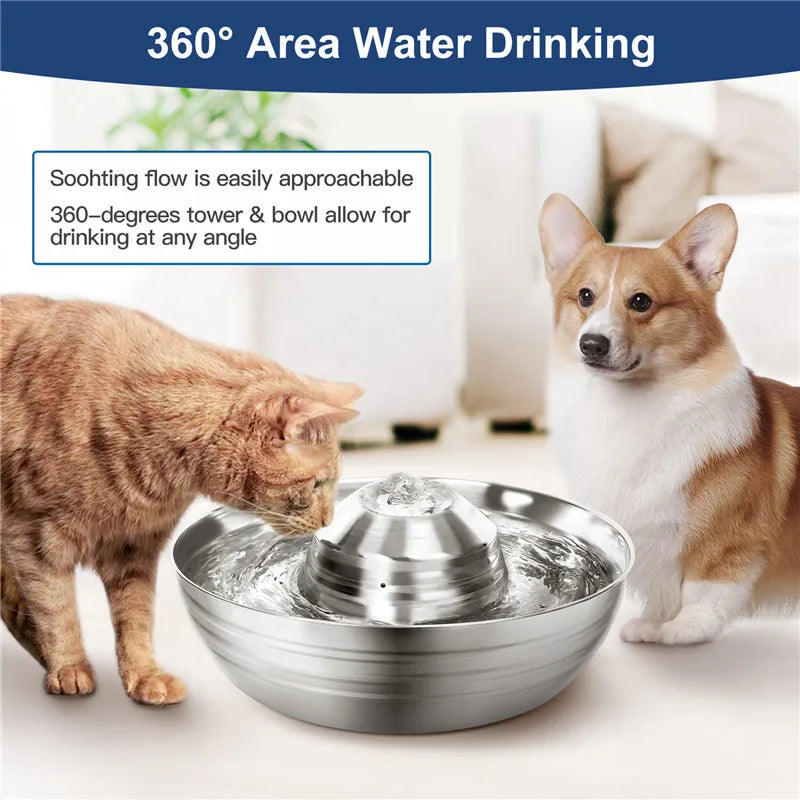Auto Stainless Water Dispenser  🐶  🐱