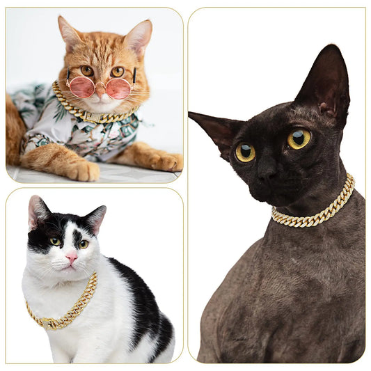 Diamond Cuban Collar for Pet|  Luxury and Safety in a Stunning Accessory