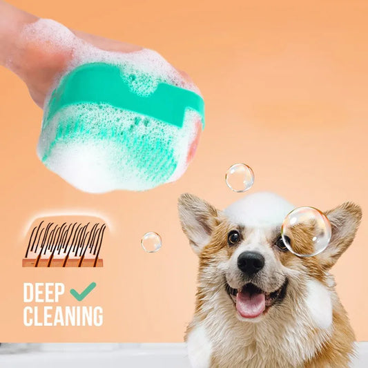 Bath Your Pet with Ease and Efficiency | Try the Silicone Bath Brush!